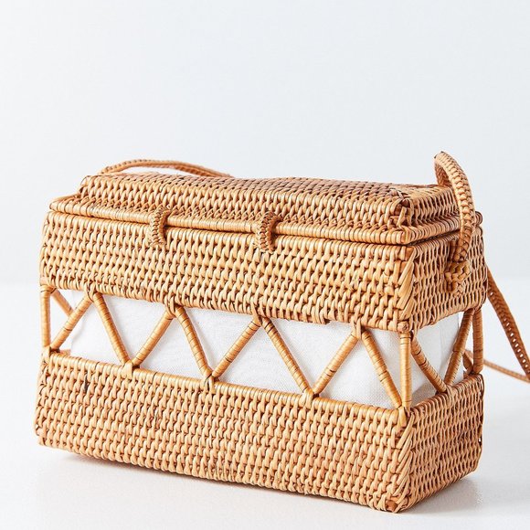 UO Straw Structured Crossbody Bag - Picture 2 of 3